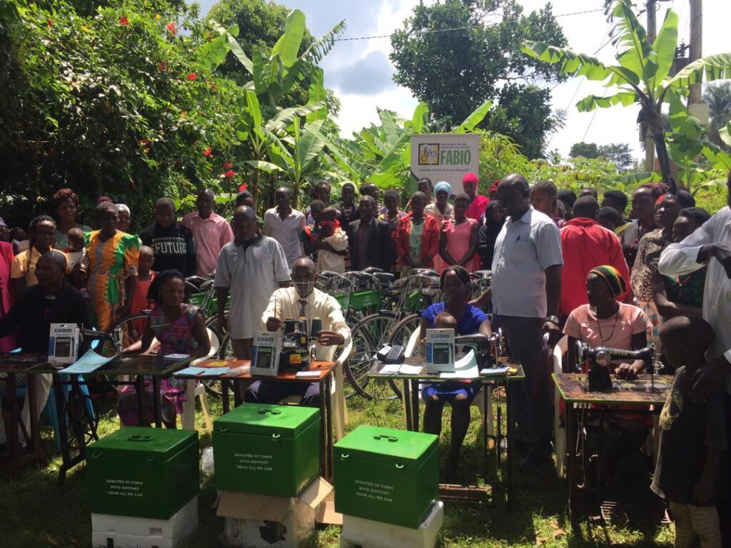 FABIO donates bicycles, sewing machines to Jinja locals