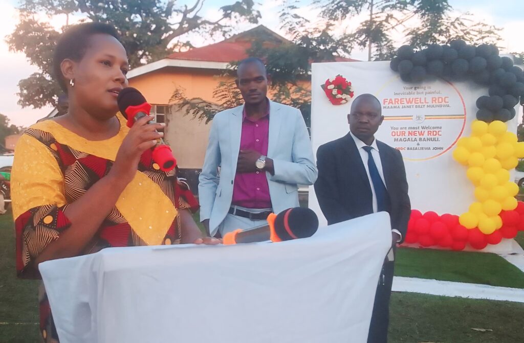 Bidding farewell to outgoing RDC Janet Billey Mulindwa and welcoming the new RDC Banuli Magala